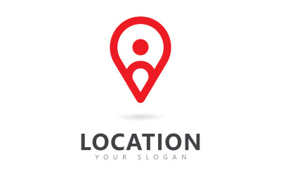 Diseño de icono de logotipo de pin de ubicación abstracta V0