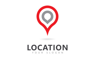 Diseño de icono de logotipo de pin de ubicación abstracta V11