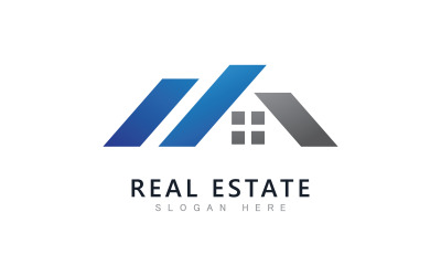 Immobilien-Logo-Vorlage, Vektor.Abstraktes Haussymbol V1