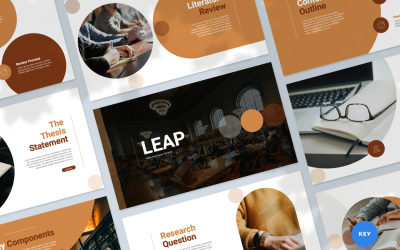 Plantilla de Keynote para presentación de tesis de Leap
