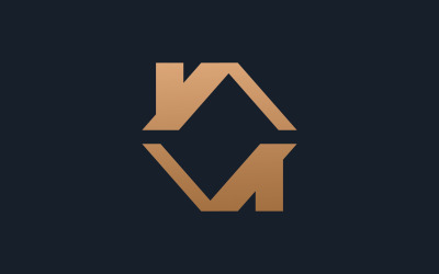 Wektor szablon logo nieruchomości. Streszczenie ikona domu V5