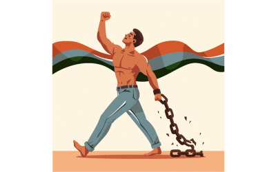 Celebre la ilustración del concepto del Día de la Libertad del 16 de junio