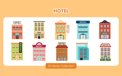 Colección de conjuntos de vectores de hotel