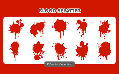 Conjunto de vectores de salpicaduras de sangre