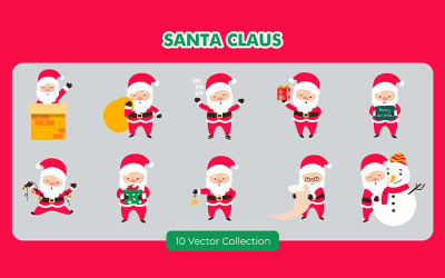 Ensemble d&amp;#39;illustrations du père Noël