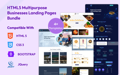 Pacote de páginas de destino para empresas multifuncionais HTML5