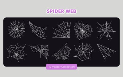Spider Web Vector Set Collection
