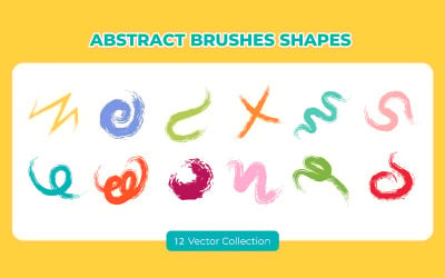 Abstract Brushes Shapes Set