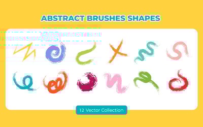 Abstracte borstels vormen instellen