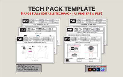Fashion Tech Pack-Vorlage