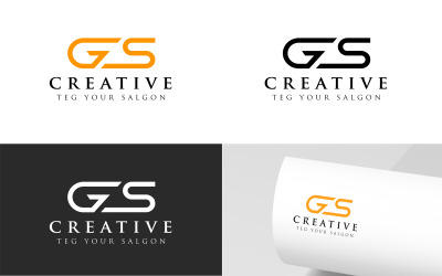 GS-Buchstaben-Logo-Designvorlage