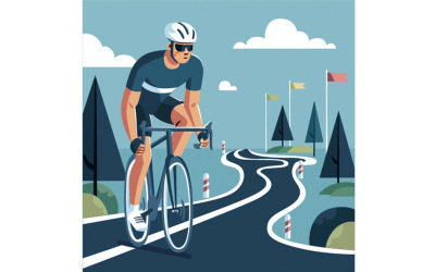 Hand getrokken Tour de France achtergrondillustratie