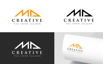 MA Harfleri Logo Tasarım Şablonu