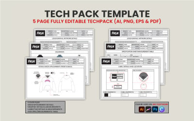 Módní Tech Pack šablona