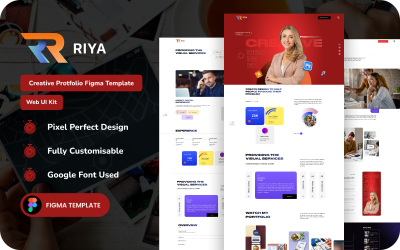 Riya - Шаблон Figma для творческого портфолио