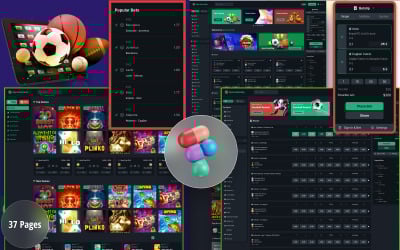 Sportsbetslip - Sports betting &amp;amp; Casino  Figma Template