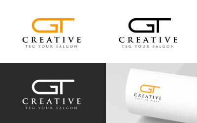Szablon projektu logo litery GT