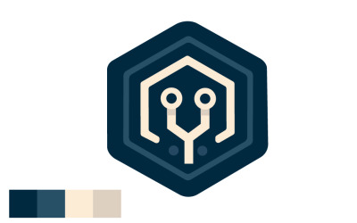 Technologie moderne, informatique, création de logo de maison de logiciels/entreprise