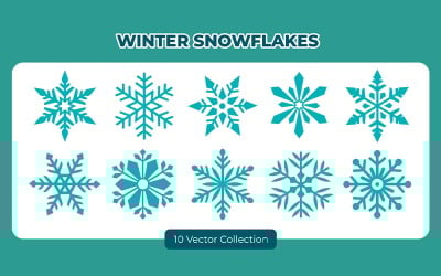 Winter sneeuwvlokken vectorset