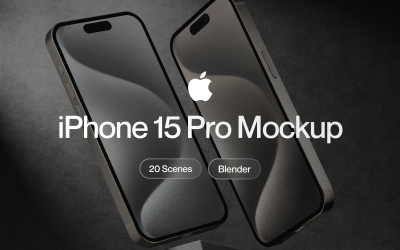 Maquette Apple iPhone 15 Pro modèle 3D