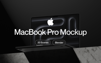 Apple Macbook M3 Pro 3D makett