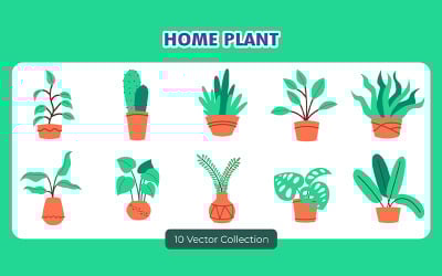 Coleção de conjuntos de vetores de plantas domésticas