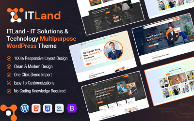 ITLand - IT-lösningar och teknik Multipurpose WordPress-tema
