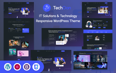 Temi WordPress reattivi per soluzioni IT e tecnologia TechOan.