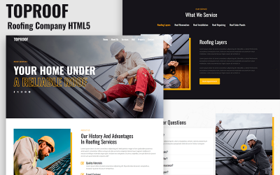Toproof - Takföretag HTML5 landningssida