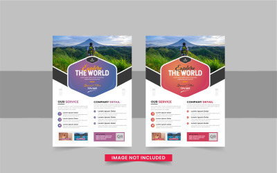 Volantino di viaggio moderno o layout del modello di poster di un&amp;#39;agenzia di viaggi