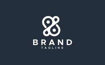 Diseño de logotipo de gota de pin infinito