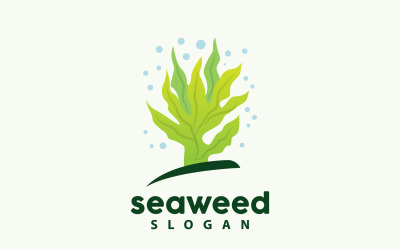 Logotipo de algas marinas Planta submarina Vector V8