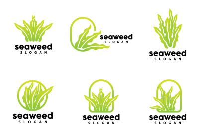 Seaweed Logo Underwater Plant Vector V4