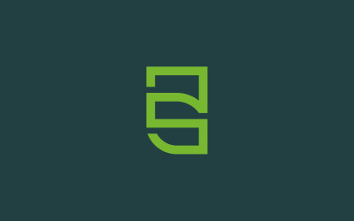 Öko-Logo-Design mit Buchstaben „as“ oder „sa“