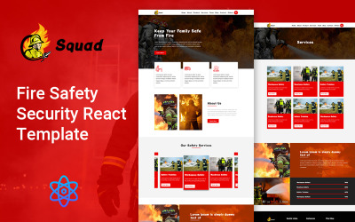 Squad-Fire Safety Security React webhelysablon
