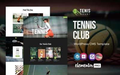 Tenis - Badmintonklubb och soffa WordPress Elementor-tema