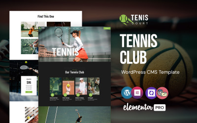 Теніс - тема для бадмінтонного клубу та кушетки WordPress Elementor