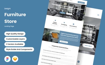 Delight - Page de destination du magasin de meubles V1