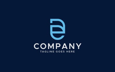 design de logotipo de contorno de letra ae