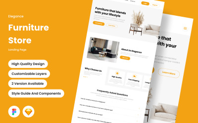 Elegancja - Landing Page sklepu meblowego V1