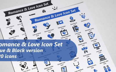Romantik und Liebe Icon Set