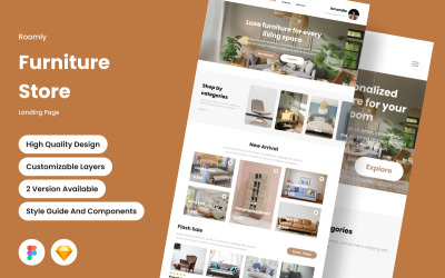 Roomly - Furniture Store Landing Page V2