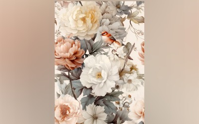 Bloemmotief Tegelachtergrond 77