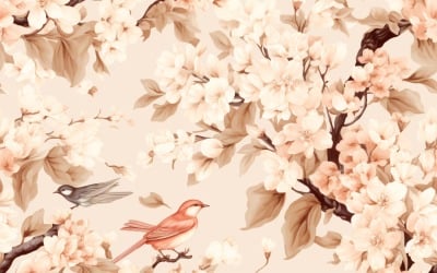 Floral Pattern Tile Background 05