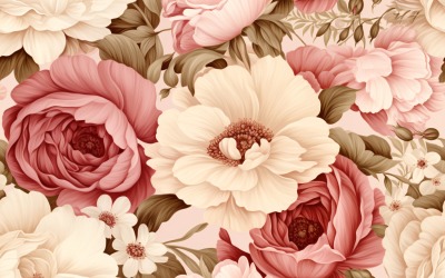 Fondo de mosaico con estampado floral 22