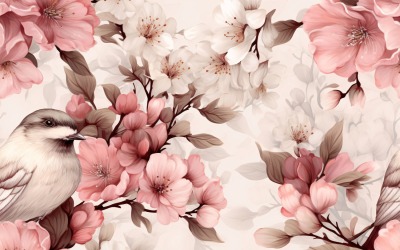 Fundo de azulejo com padrão floral 111