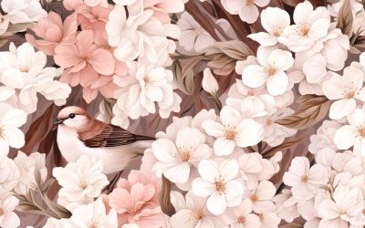 Fundo de azulejo com padrão floral 122
