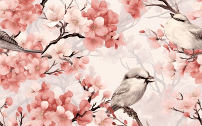 Fundo de azulejo com padrão floral 24