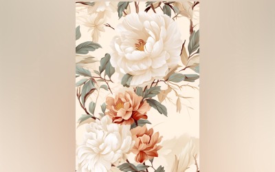 Fundo de azulejo com padrão floral 53