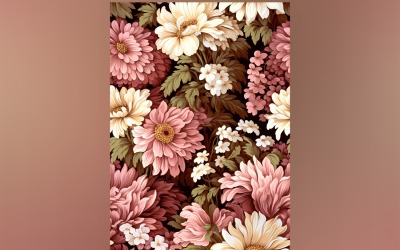 Fundo de azulejo com padrão floral 60
